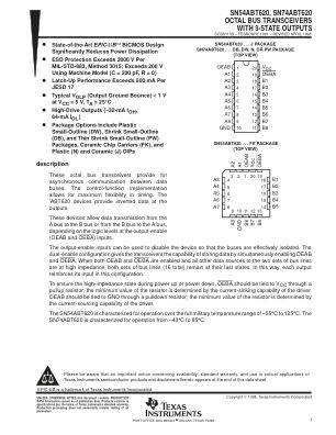 SN74ABT620 数据手册首页