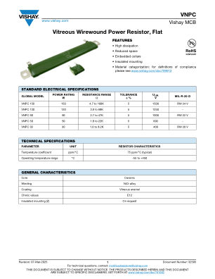 VNPC datasheet cover page