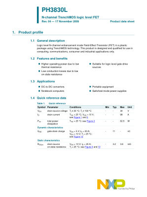 PH3830DLS115 datasheet cover page