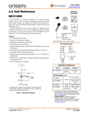 NCV1009 datasheet cover page