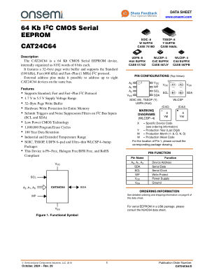 CAT24C64 数据手册首页