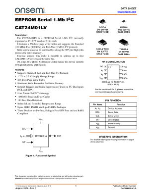 CAT24M01LV1 datasheet cover page