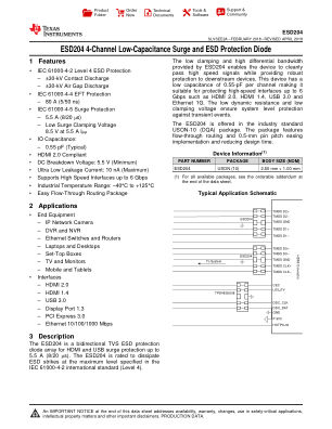 ESD204 datasheet cover page