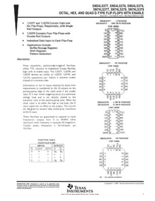 SN74LS378 数据手册首页