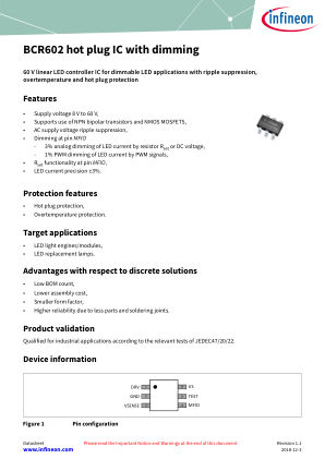 BCR602 datasheet cover page