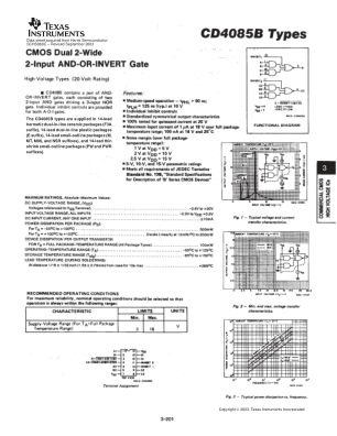 CD4085B-MIL datasheet cover page