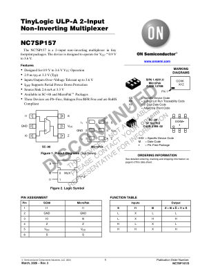 NC7SP157 datasheet cover page