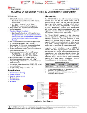 TMAG5170D-Q1 datasheet cover page