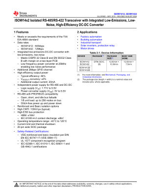 ISOW1432 datasheet cover page