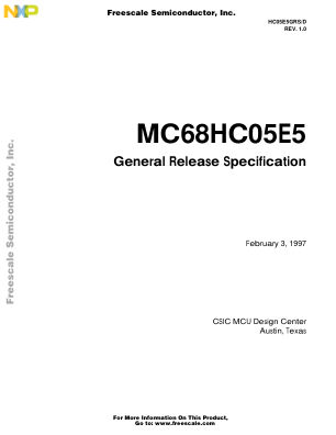 HC05E5GRS 数据手册首页