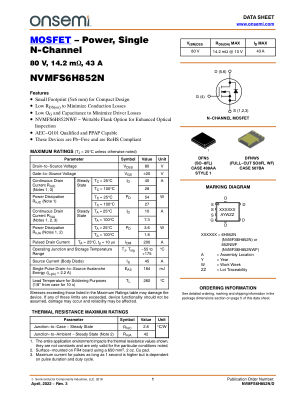 NVMFS6H852N 数据手册首页