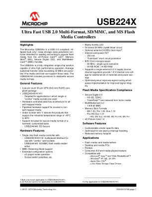 USB2240-AEZG-06 数据手册首页