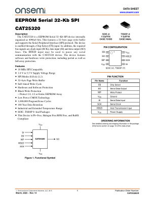 CAT25320 数据手册首页
