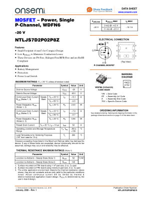 NTLJS7D2P02P8Z datasheet cover page