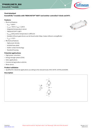 FF600R12ME7D-B90 datasheet cover page