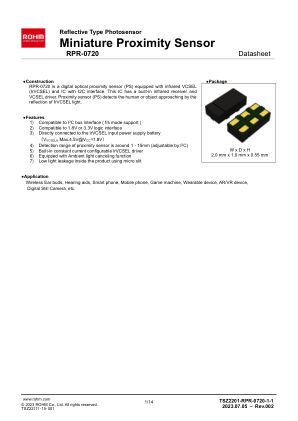 RPR-0720 数据手册首页