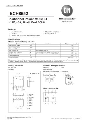 ECH8652 datasheet cover page