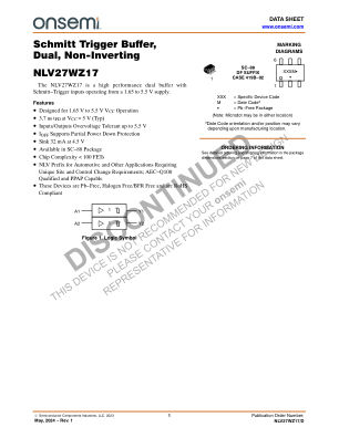 NLV27WZ17 datasheet cover page