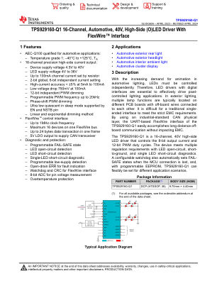 TPS929160-Q1 datasheet cover page