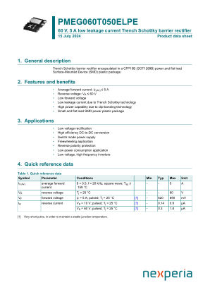 PMEG060T050ELPEZ datasheet cover page