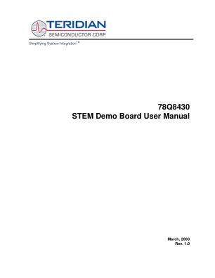 78Q8430STEM-DB 数据手册首页
