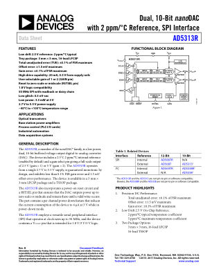 AD5313R datasheet cover page