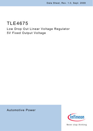 TLE4675 datasheet cover page