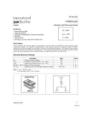 HFB25HJ20 datasheet cover page