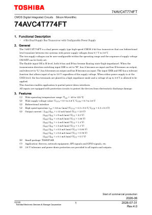 74AVC4T774FT datasheet cover page