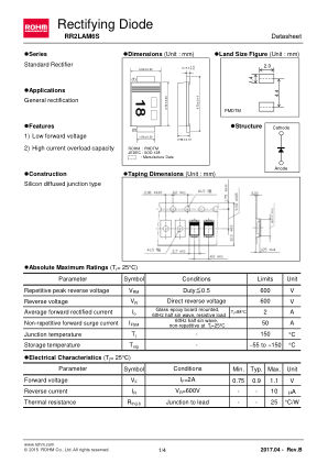 RR2LAM6S datasheet cover page