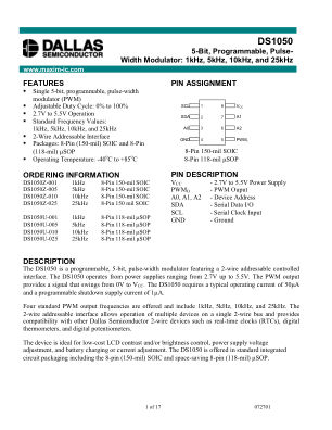 DS1050-DS1050X-010 datasheet cover page