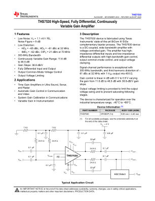 THS7530 datasheet cover page