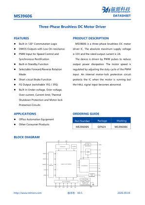 MS39606 datasheet cover page