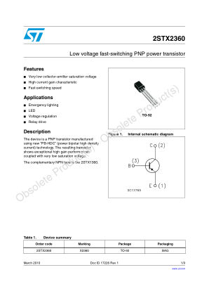 2STX2360 datasheet cover page