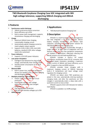 IP5413V datasheet cover page