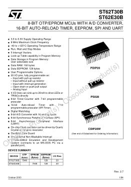ST6230B datasheet cover page