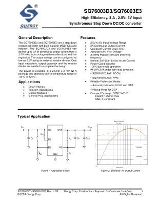 SQ76003D3AAE datasheet cover page