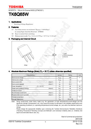 TK6Q65W datasheet cover page