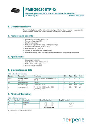 PMEG6020ETP-QX 数据手册首页
