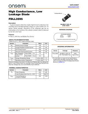 FDLL3595 datasheet cover page