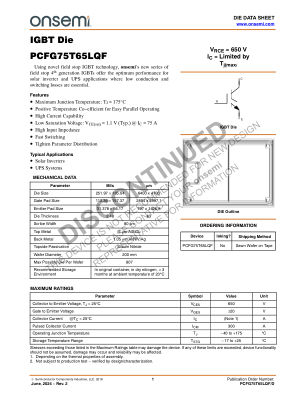 PCFG75T65LQF datasheet cover page