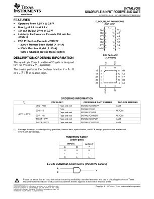 SN74ALVC08 datasheet cover page
