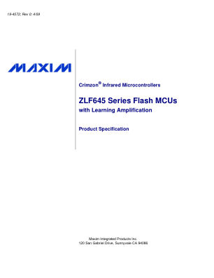 ZLF645 datasheet cover page