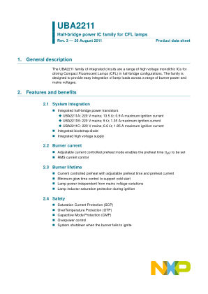 UBA2211 datasheet cover page