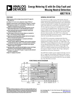 ADE7761A 数据手册首页