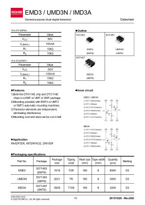 UMD3NTR datasheet cover page