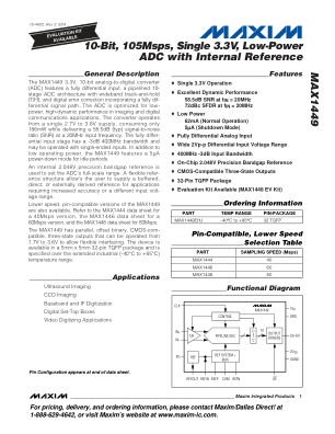 MAX1449 datasheet cover page