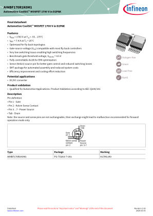 AIMBF170R1K0M1 datasheet cover page