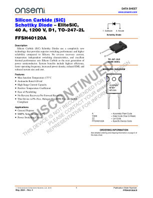 FFSH40120A datasheet cover page