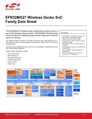 EFR32MG27C140F768IM32-B datasheet cover page
